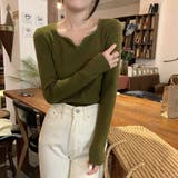 キーネックリブニット 長袖 デコルテ綺麗見せ レディース | Beststore | 詳細画像20 