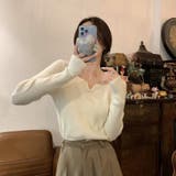 キーネックリブニット 長袖 デコルテ綺麗見せ レディース | Beststore | 詳細画像8 