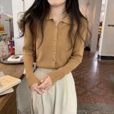 ポロ襟付き Vネックリブニットセーター カーディガン 長袖スリム | Beststore | 詳細画像18 