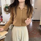 ポロ襟付き Vネックリブニットセーター カーディガン 長袖スリム | Beststore | 詳細画像23 