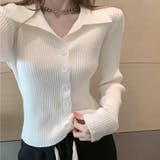 ポロ襟付き リブニットカーディガン | Beststore | 詳細画像7 