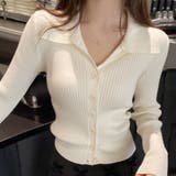 ポロ襟付き リブニットカーディガン | Beststore | 詳細画像14 