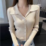 ポロ襟付き リブニットカーディガン | Beststore | 詳細画像15 