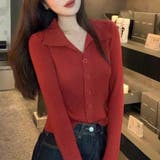 ポロ襟付き リブニットカーディガン | Beststore | 詳細画像18 