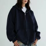 ネイビー | フード付き ダブルジップ パーカー | Beststore