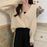 フェミニン ニットカーディガン ゆったり レディース | Beststore | 詳細画像4 