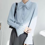 ボウタイシャツブラウス 袖口プリーツ レディース | Beststore | 詳細画像4 