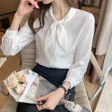 「王道きれいめ」ボウタイ リボンシフォンシャツブラウス 長袖 | Beststore | 詳細画像12 