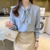 「王道きれいめ」ボウタイ リボンシフォンシャツブラウス 長袖 | Beststore | 詳細画像2 