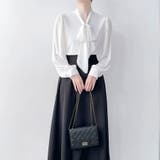 「上品フェミニン」ボウタイ レース ブラウス プリーツスリーブ | Beststore | 詳細画像8 