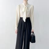 「上品フェミニン」ボウタイ レース ブラウス プリーツスリーブ | Beststore | 詳細画像19 