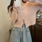涼やかフェミニン。透かし編みクロップドカーディガン トップス サマーニット | Beststore | 詳細画像16 