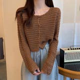 ブラウン | 涼やかフェミニン。透かし編みクロップドカーディガン トップス サマーニット | Beststore
