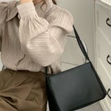 大人レディな縦シワ加工 楊柳シフォンブラウス パフスリーブシャツ 落ち感 | Beststore | 詳細画像11 