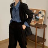 大人レディな縦シワ加工 楊柳シフォンブラウス パフスリーブシャツ 落ち感 | Beststore | 詳細画像5 