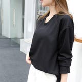 【シンプルでこなれ感】ワッフル素材 キーネック長袖プルオーバー ゆったりシルエッ… | Beststore | 詳細画像10 