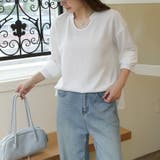 【シンプルでこなれ感】ワッフル素材 キーネック長袖プルオーバー ゆったりシルエッ… | Beststore | 詳細画像12 
