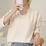 【シンプルでこなれ感】ワッフル素材 キーネック長袖プルオーバー ゆったりシルエッ… | Beststore | 詳細画像29 