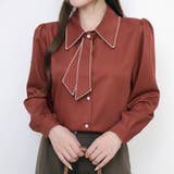 【全5色】「大人可愛いアクセント」波打つ縁取りデザインのフェミニン長袖ボータイブ… | Beststore | 詳細画像27 