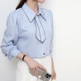 【全5色】「大人可愛いアクセント」波打つ縁取りデザインのフェミニン長袖ボータイブ… | Beststore | 詳細画像45 