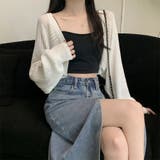 ホワイト | 透かし編み パフスリーブ サマーニット ボレロ カーディガン 日焼け対策 | Beststore