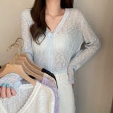 シアートップス 薄手カーディガン Vネック | Beststore | 詳細画像1