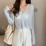 シアートップス 薄手カーディガン Vネック | Beststore | 詳細画像4