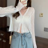 シアートップス 薄手カーディガン Vネック | Beststore | 詳細画像6