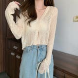 シアートップス 薄手カーディガン Vネック | Beststore | 詳細画像8