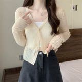 シアートップス 薄手カーディガン Vネック | Beststore | 詳細画像10