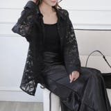 フラワーカットジャガード シアーオーバーシャツ 冷房対策 紫外線対策 | Beststore | 詳細画像1