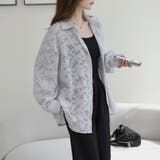 ライトグレー | フラワーカットジャガード シアーオーバーシャツ 冷房対策 紫外線対策 | Beststore