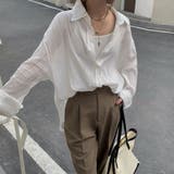 シアーシャツ ストライプ サイドスリット | Beststore | 詳細画像14 