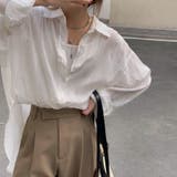 シアーシャツ ストライプ サイドスリット | Beststore | 詳細画像5 