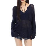 シースルー ゆるダボ ニット トップス サマーニット クラッシュ加工 長袖 | Beststore | 詳細画像11