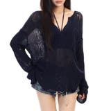 シースルー ゆるダボ ニット トップス サマーニット クラッシュ加工 長袖 | Beststore | 詳細画像12