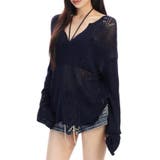 シースルー ゆるダボ ニット トップス サマーニット クラッシュ加工 長袖 | Beststore | 詳細画像13
