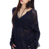 シースルー ゆるダボ ニット トップス サマーニット クラッシュ加工 長袖 | Beststore | 詳細画像15