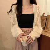 透かし編み パフスリーブ サマーニット ボレロ カーディガン 日焼け対策 | Beststore | 詳細画像7