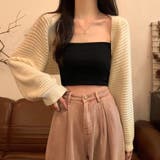 透かし編み パフスリーブ サマーニット ボレロ カーディガン 日焼け対策 | Beststore | 詳細画像3