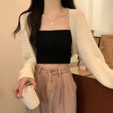 透かし編み パフスリーブ サマーニット ボレロ カーディガン 日焼け対策 | Beststore | 詳細画像5