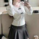 レース切り替え ダブルリボン リブカットソー | Beststore | 詳細画像5 