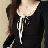 ブラック | 重ね着風 インナー付き フリル | Beststore