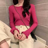 メローフリル リブニット長袖トップス | Beststore | 詳細画像14 