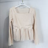 スクエアネック シャーリングペプラムチュニック トップス カットソー | Beststore | 詳細画像13 