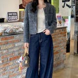 胸元レース リブニット トップス 長袖 レディース 韓国風 フェミニン | Beststore | 詳細画像11