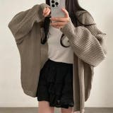 ざっくり編みが可愛い♪ トレンドのオーバーサイズニットカーディガン | Beststore | 詳細画像19