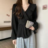 プリーツフリル カシュクールブラウス レディース | Beststore | 詳細画像11