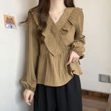 プリーツフリル カシュクールブラウス レディース | Beststore | 詳細画像17
