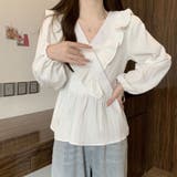 プリーツフリル カシュクールブラウス レディース | Beststore | 詳細画像2